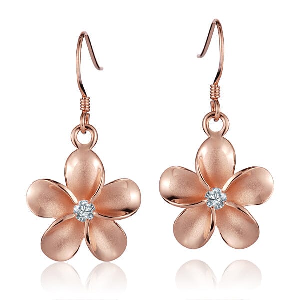 Pua Plumeria Earrings Earrings Island by Koa Nani Rose Gold 