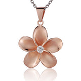 Pua Plumeria Pendant Pendant Island by Koa Nani Rose Gold Large (45mm) 