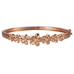 Pua Plumeria Tennis Bangle Bracelet Island by Koa Nani Rose Gold 