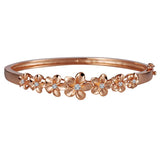 Pua Plumeria Tennis Bangle Bracelet Island by Koa Nani Rose Gold 