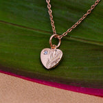 Rose Gold Engraved Heart Pendant Pendant Island by Koa Nani 