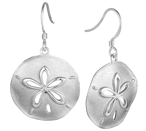 Sand Dollar Earrings Earrings Island by Koa Nani White Gold 