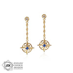 Sapphire Compass Earrings Earrings Island by Koa Nani 