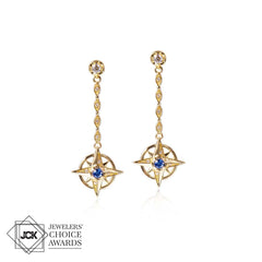 Sapphire Compass Earrings Earrings Island by Koa Nani 