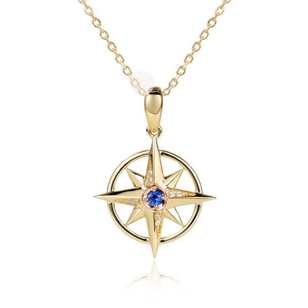 Sapphire Compass Pendant Pendant Island by Koa Nani 