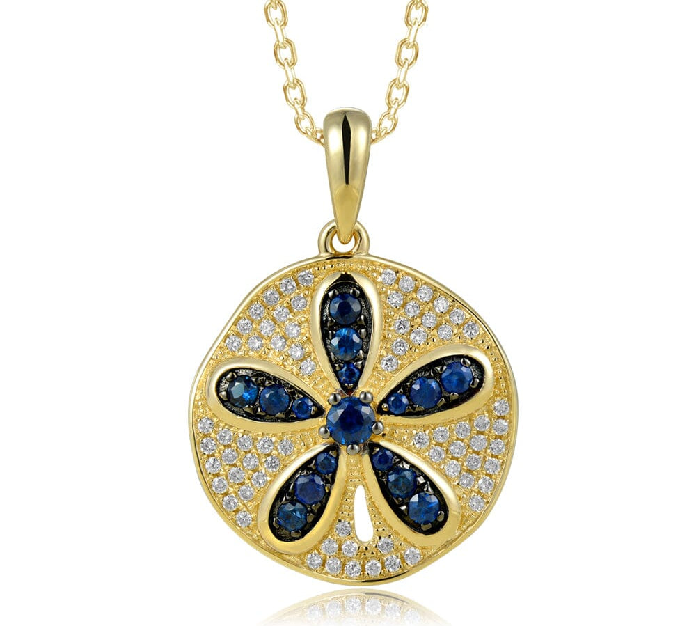 Sapphire Sand Dollar Pendant Pendant Island by Koa Nani 