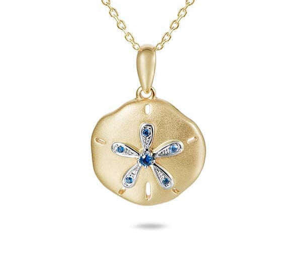 Sapphire Seashore Sand Dollar Pendant Pendant Island by Koa Nani 