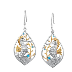 Seahorse Mandorla Earrings Earrings Island by Koa Nani 