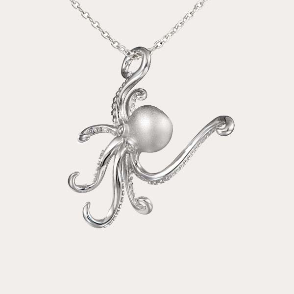 925 sterling silver octopus pendant