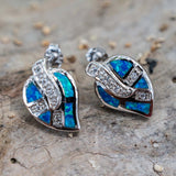 Paradise Opal Leaf Earrings