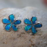 Paradise Opal Plumeria Earrings