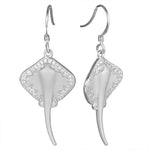 Stingray Earrings Earrings Island by Koa Nani White Gold 