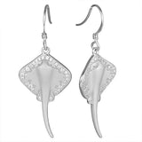 Stingray Earrings Earrings Island by Koa Nani White Gold 