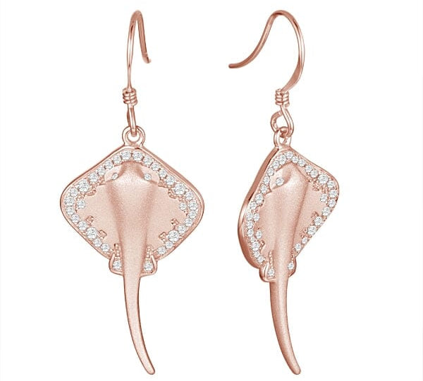 Stingray Earrings Earrings Island by Koa Nani Rose Gold 