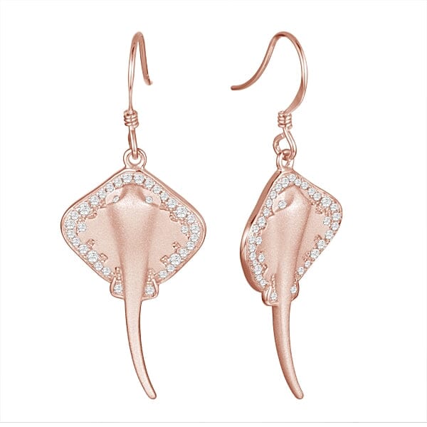 Stingray Earrings Earrings Island by Koa Nani Rose Gold 