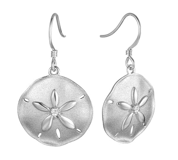 Sunset Sand Dollar Earrings Earrings Island by Koa Nani White Gold 