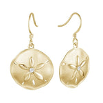 Sunset Sand Dollar Earrings Earrings Island by Koa Nani Yellow Gold 