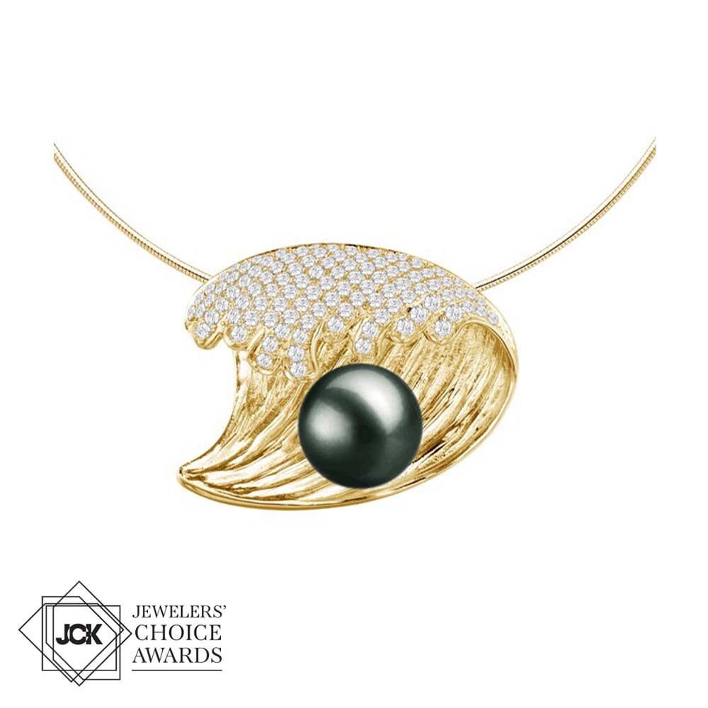 Tahitian Pearl Nalu Pendant Pendant Island by Koa Nani 