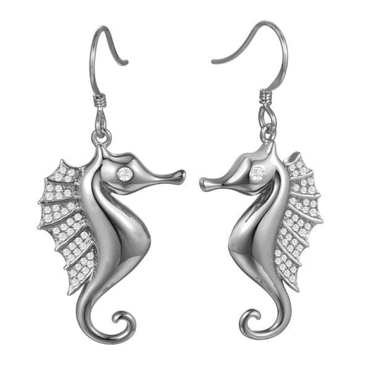 Triton Seahorse Earrings Earrings Island by Koa Nani White Gold 