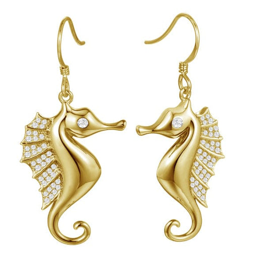 Triton Seahorse Earrings Earrings Island by Koa Nani Yellow Gold 
