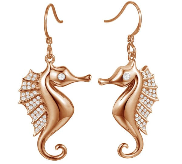 Triton Seahorse Earrings Earrings Island by Koa Nani Rose Gold 