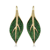 Tsavorite Maile Leaf Earrings Earrings Island by Koa Nani 