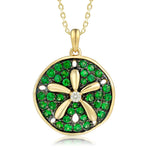 Tsavorite Sand Dollar Pendant Pendant Island by Koa Nani Large 