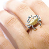 Two-Tone Chesapeake Blue Crab Ring Ring Island by Koa Nani 