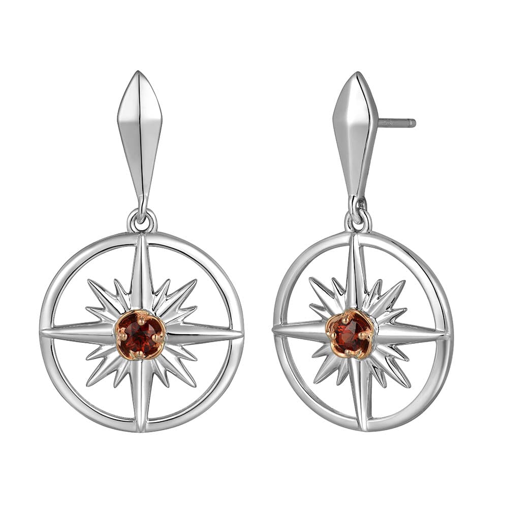 Two-Tone Compass Earrings Earrings Island by Koa Nani 