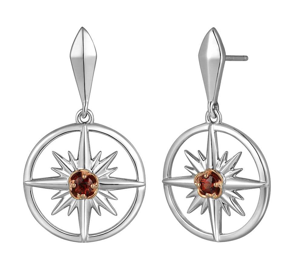 Two-Tone Compass Earrings Earrings Island by Koa Nani 