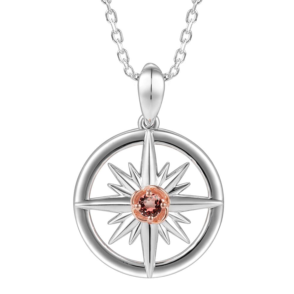 Two-Tone Compass Pendant Pendant Island by Koa Nani Garnet 