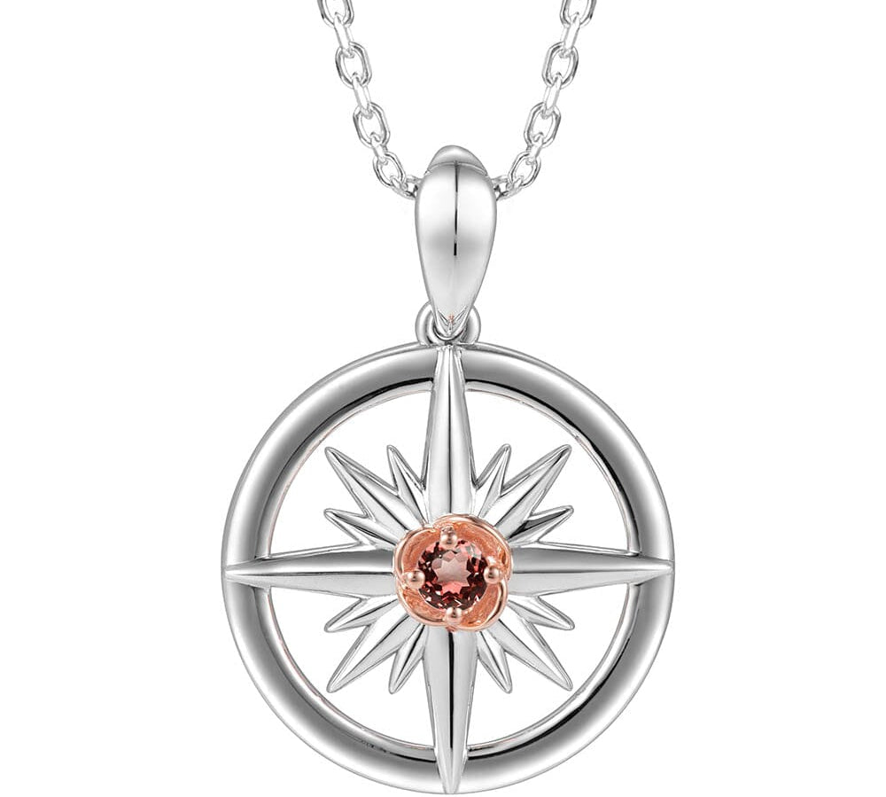 Two-Tone Compass Pendant Pendant Island by Koa Nani Garnet 