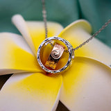 Two-Tone Engraved Infinity Ring Pendant Pendant Island by Koa Nani 