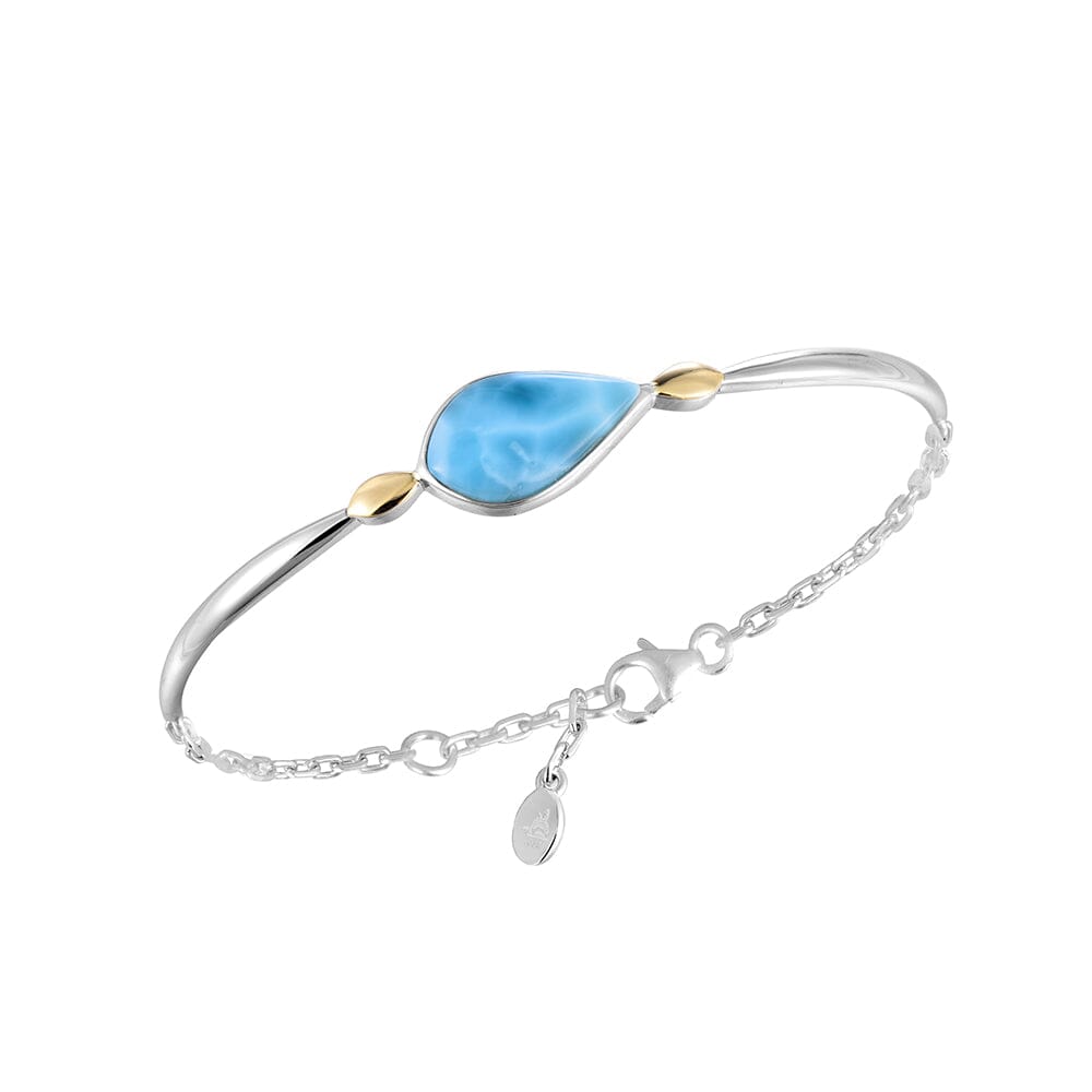 Two-Tone Larimar Mandorla Bracelet Bracelet Island by Koa Nani 