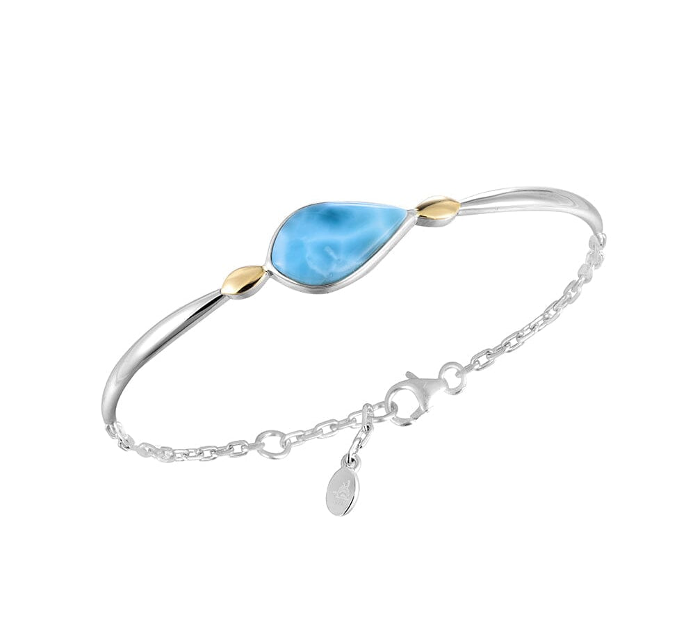 Two-Tone Larimar Mandorla Bracelet Bracelet Island by Koa Nani 