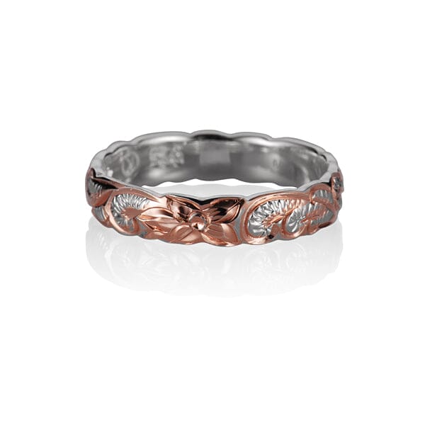 Two-Tone Plumeria Bloom Ring Ring Island by Koa Nani 