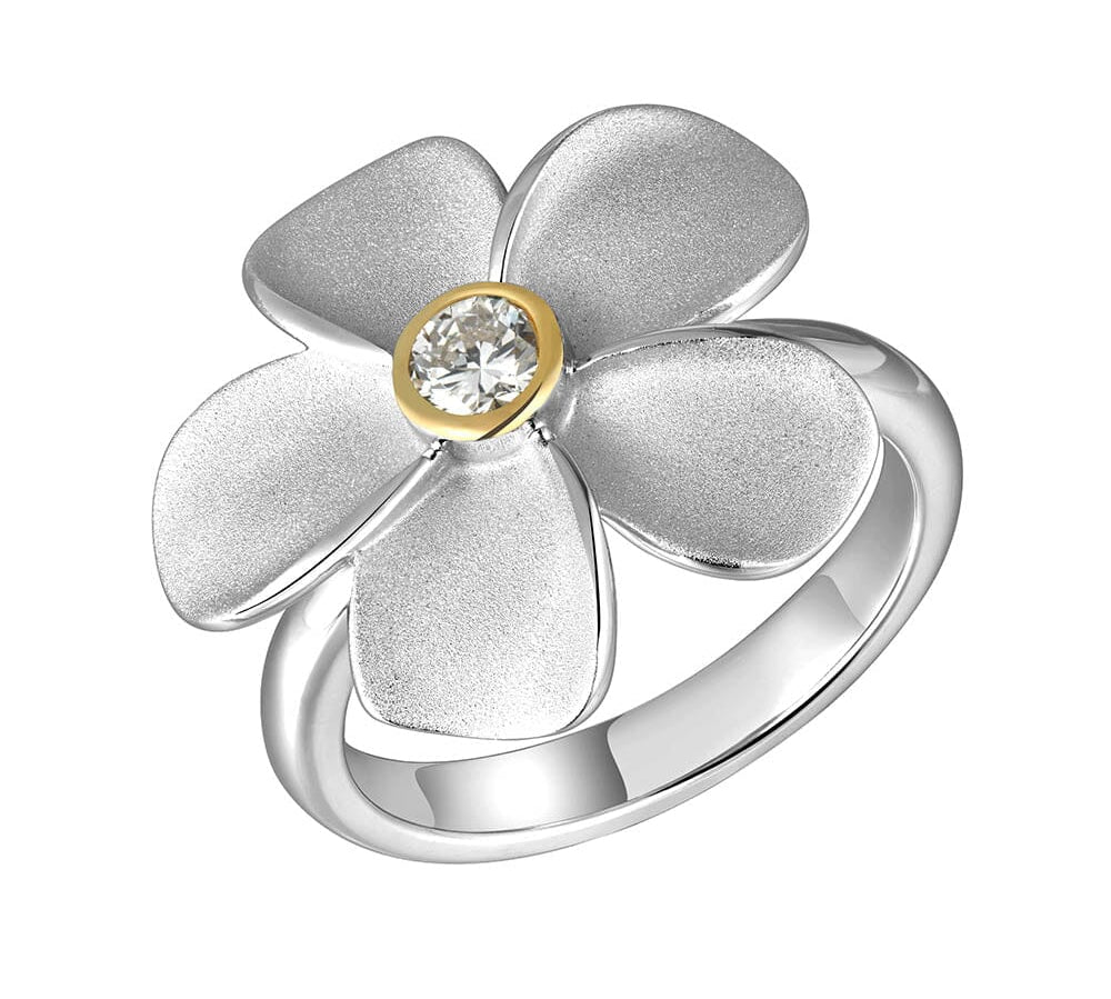 Two-Tone Plumeria Ring Ring Island by Koa Nani 