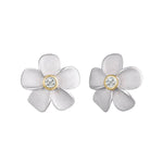 Two-Tone Plumeria Stud Earrings Earrings Island by Koa Nani 