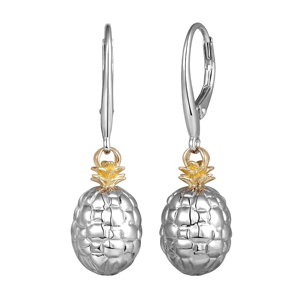 Two-Tone Royal Pineapple Earrings Earrings Island by Koa Nani 