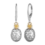 Two-Tone Royal Pineapple Earrings Earrings Island by Koa Nani 