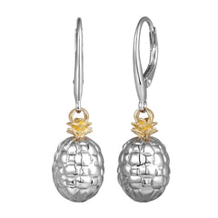 Two-Tone Royal Pineapple Earrings Earrings Island by Koa Nani 