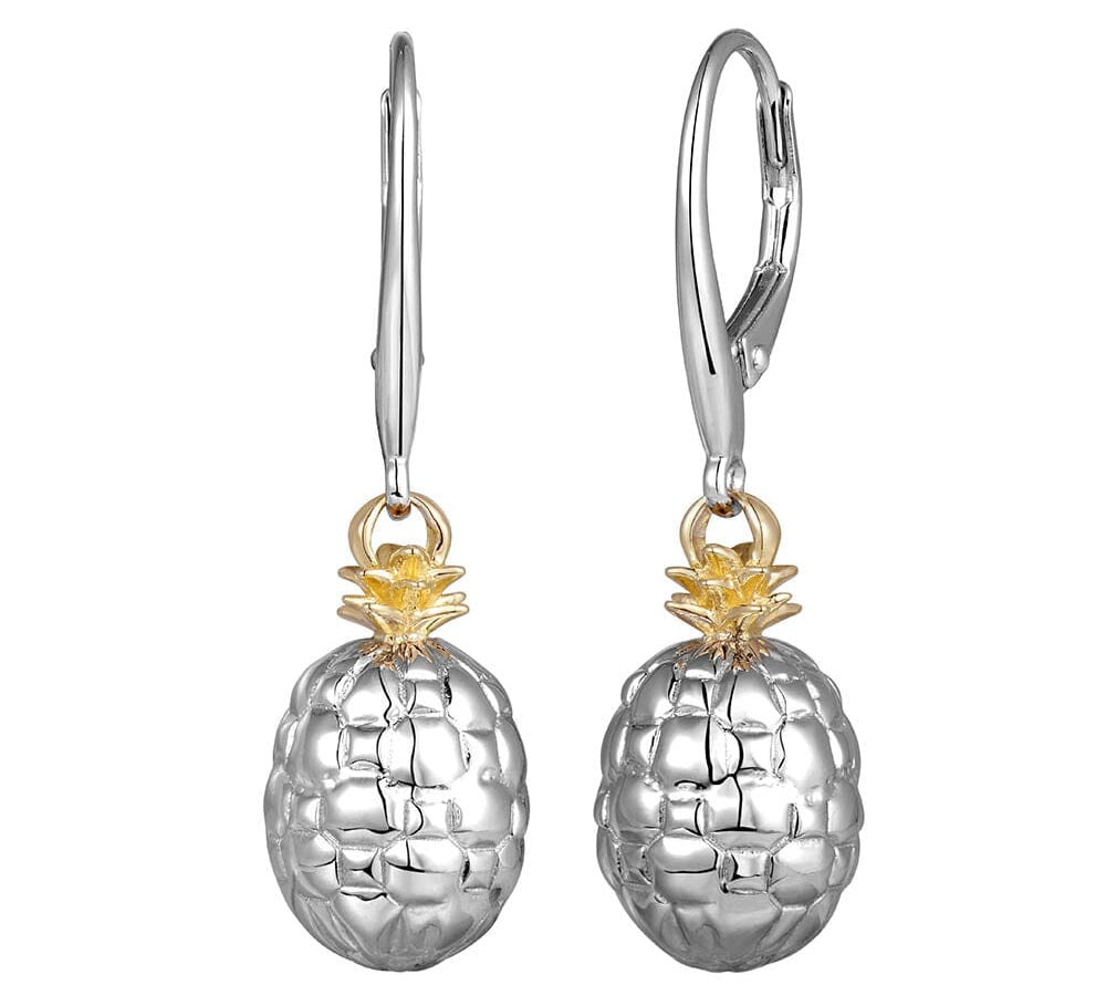 Two-Tone Royal Pineapple Earrings Earrings Island by Koa Nani 