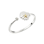 Two-Tone Sea Breeze Shell Sleek Bangle Bangle Island by Koa Nani 