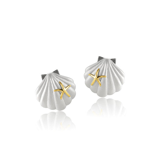 Two-Tone Sea Breeze Shell Stud Earrings Earrings Island by Koa Nani 