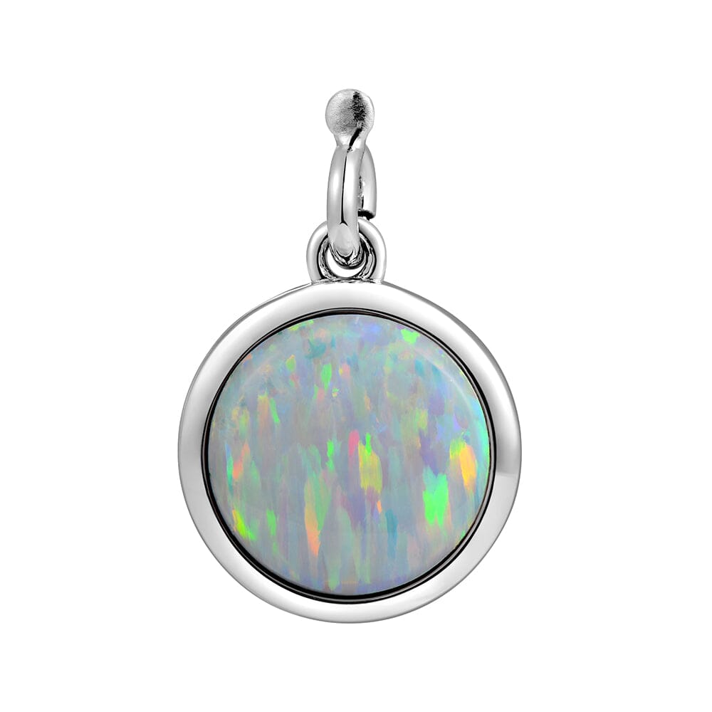 White Opal Circle Charm Other Island by Koa Nani 