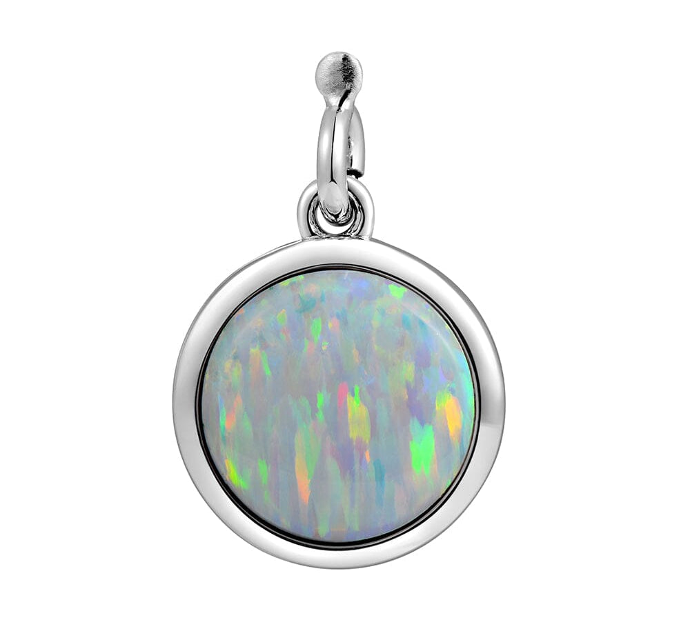 White Opal Circle Charm Other Island by Koa Nani 