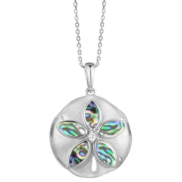 Sterling silver and Abalone Sand dollar pendant. 