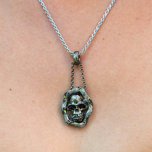 Black Chained Skull Pendant Pendant Island by Koa Nani 