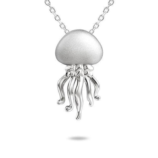 The picture shows a 925 sterling silver button jellyfish pendant.