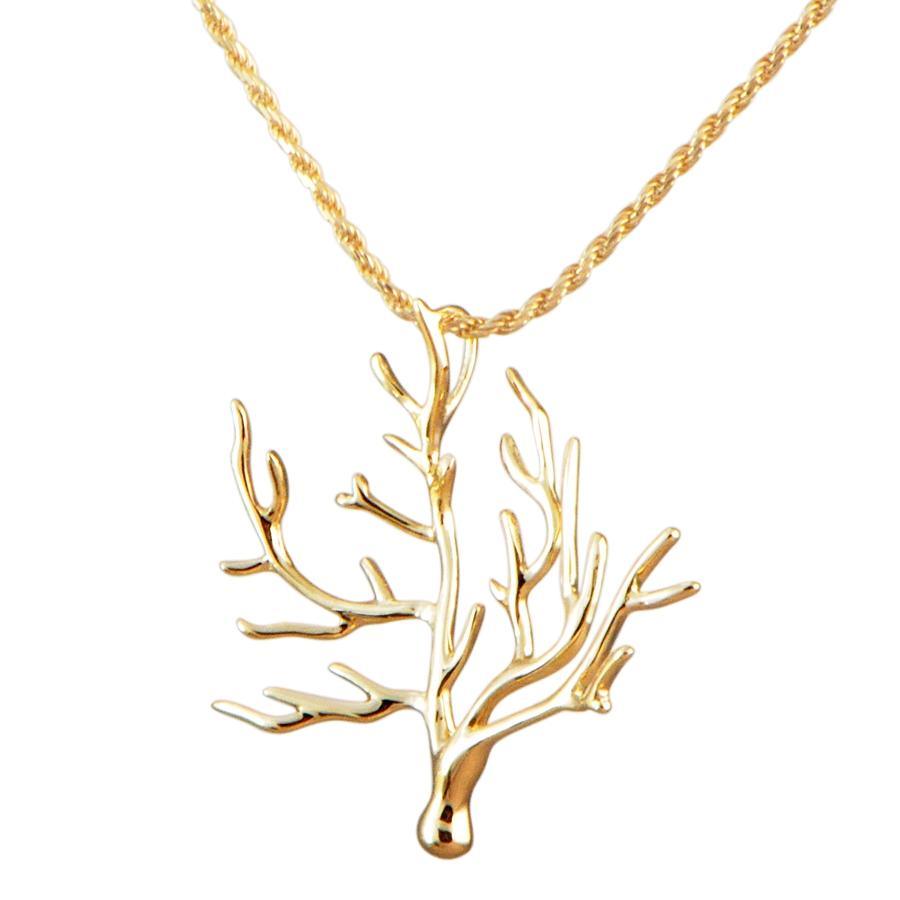 The picture shows a 925 sterling silver yellow gold vermeil coral pendant.